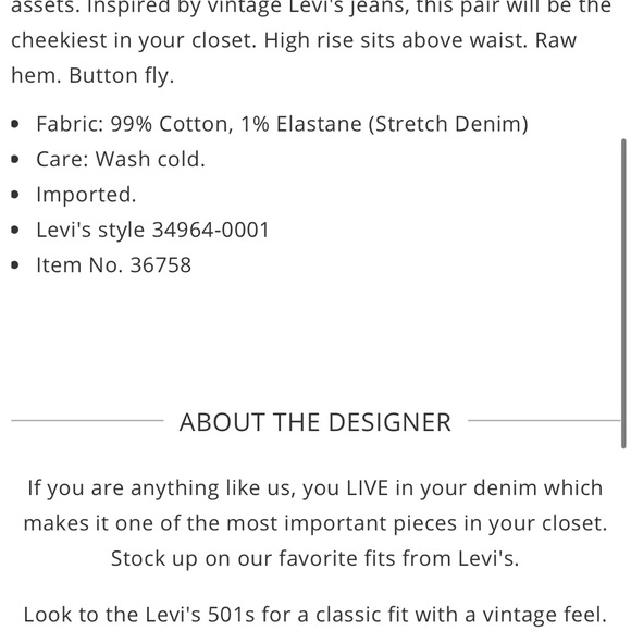 Levi’s Wedgie Fit - size 25 waist - Picture 4 of 4